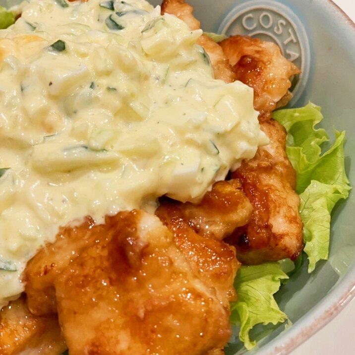 手作りタルタル!揚げないチキン南蛮